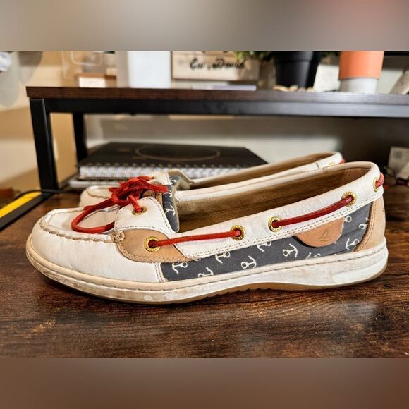 Sperry Deck shoes Anchor print‎ size 9 - Picture 2 of 8